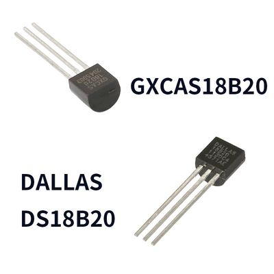 3 ปินเซนเซอร์อุณหภูมิ DS18B20 โปรแกรมความละเอียด 1- สายดิจิตอลเทอร์โมเมตร GXCAS18B20 9-12bit TO-92