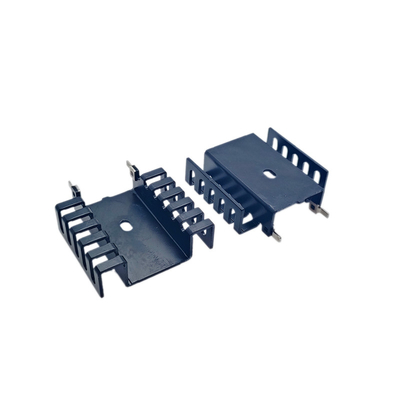 Custom Black Anodized Board Level Stamped Extrusion Aluminum Heatsink PCB1046 สําหรับแฟน การจัดการความร้อน